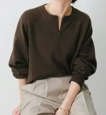 [ 택 포함 새상품 ] 지퍼 맨투맨 라이크 니트