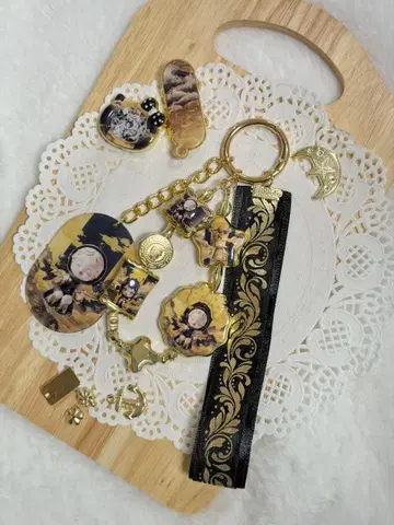 비즈 스트랩 SP 스컬 팬더 키링