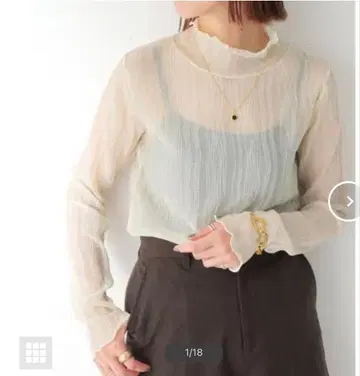 저널 스탠다드 플리츠 크로스 하이넥 풀오버