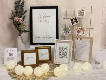 웰컴 스페이스 웰컴 보드 라이트 포함 웨딩 결혼식 즉시 발송