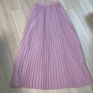 SLOBE IENA 핑크 플리츠 롱 스커트