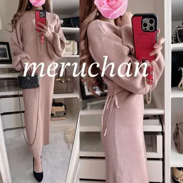 [ 새상품급 ] muguet 콤비 원피스 니트 원피스