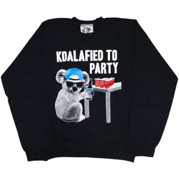 USA 구제 RIOT SOCIETY 코알라 프린트 맨투맨 M 블랙