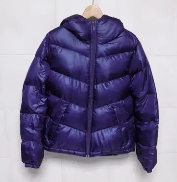 유니클로 두꺼운 퍼플 다운 자켓 L