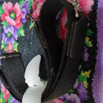 블랙 나일론 숄더백 스트랩