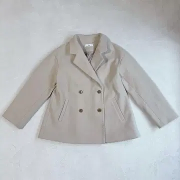 위고 숏 기장 코트 아우터 더블 깔끔한 걸리시 카라 부착