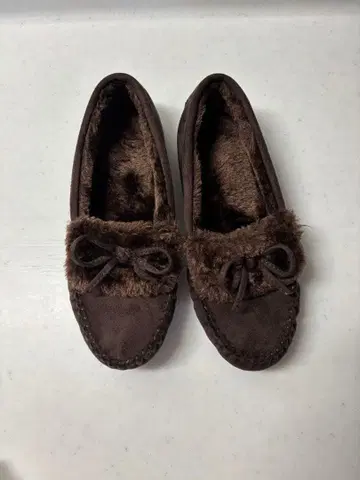 moz 브라운 스웨이드 퍼 모카신