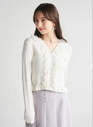 LILLIAN CARAT 레이스 프릴 니트