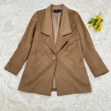 스마키그램 울 테일러드 자켓 베이지 M 사이즈 실크 혼방