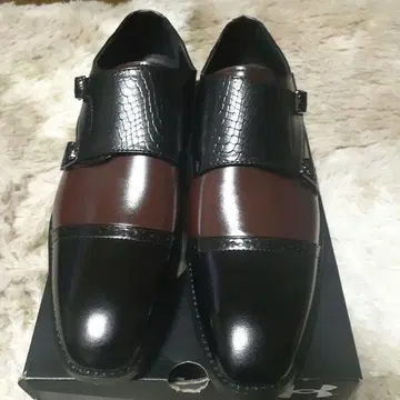 더블 몽크 스트랩 비즈니스 슈즈 25.5cm 미사용