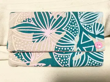 JANA LAM 꽃무늬 클러치백 파랑과 핑크