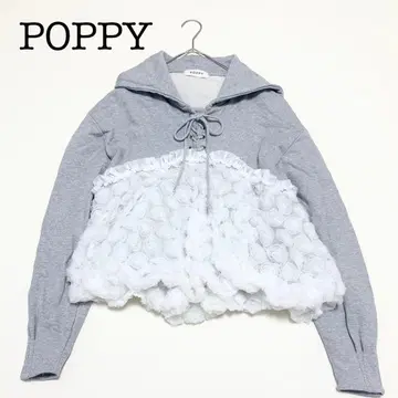 POPPY 튤 도킹 후드티 FREE 그레이 플라워 튤