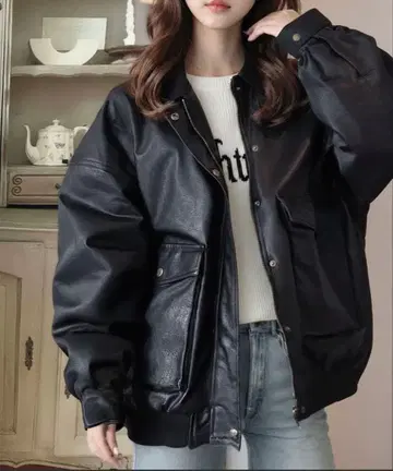 블랙 M 사이즈 점퍼/블루종