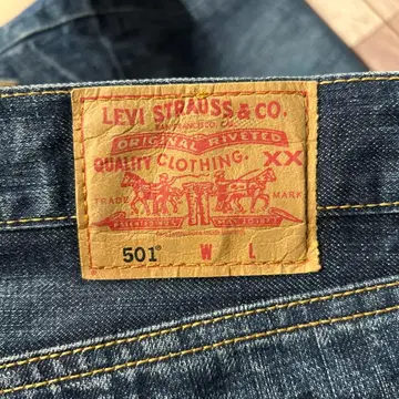 리바이스 501 스트레이트 데님 데미지 진 w29 L31