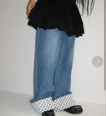 ronron 데님 팬츠 도트 미사용