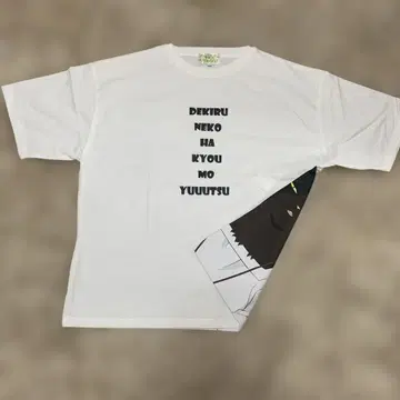 [ 새상품 ] 데키루 고양이는 오늘도 우울 유키치 셔츠 3L