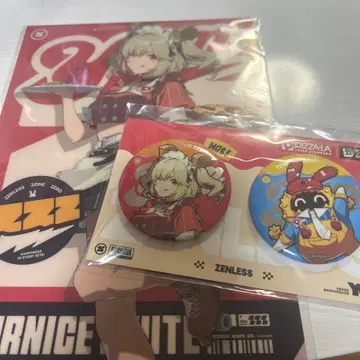 젠레스 존 제로 바니스 클리어 파일 캔뱃지 세트 피자라