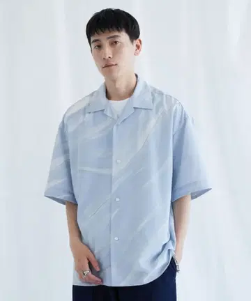 PUBLIC TOKYO 1 렉트 프린트 오버 셔츠