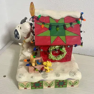 짐쇼어 스누피 우드스탁 크리스마스 피규어 박스 포함 새상품급