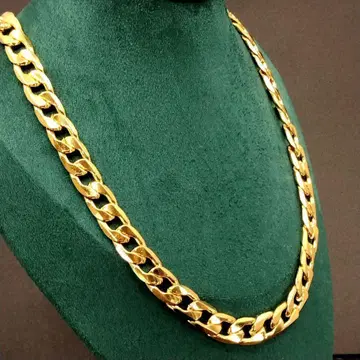 빈티지 초와이드 골드 체인 키헤이 목걸이 12mm 롱