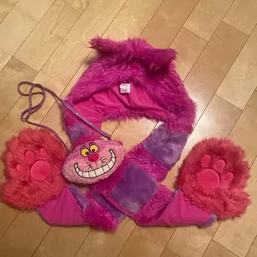 디즈니 체셔 고양이 팬캡 머플러캡 파우치