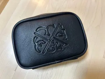 Callaway 블랙 가죽 더블 지퍼 파우치