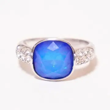 스와로브스키 블루 크리스탈 반지