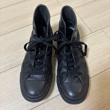 CONVERSE ALL STAR 올 가죽 블랙 24cm