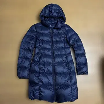 UNIQLO 후드 부착 다운 자켓 M 네이비