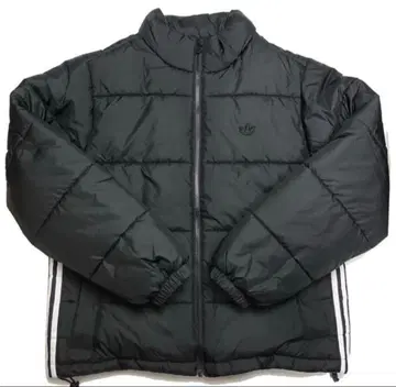 블랙 다운 자켓 사이드 스트라이프