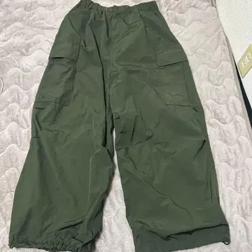 와이드 스트레이트 카고 팬츠 드로 코드 포함