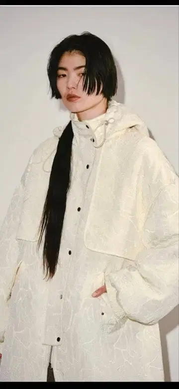 자카드 다운 코트 에크루 todayful 투데이풀