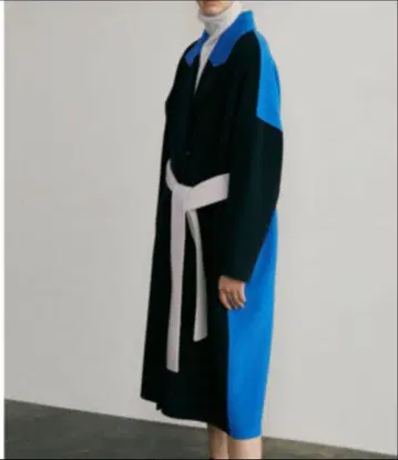 LE CIEL BLEU 울 코트 36 네이비/블루