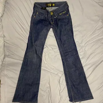 레드페퍼 REDPEPPER 데님 로우라이즈 플레어 헤이세이 갸루 Y2K