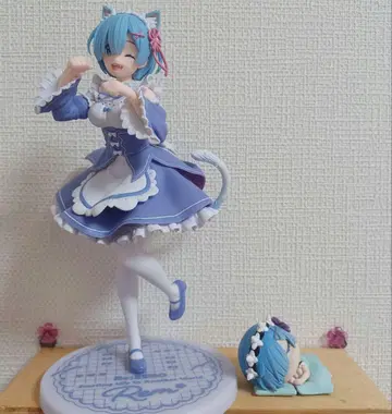 리제로 렘 피규어 고양이 귀