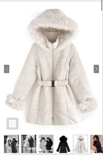 벨트 달린 퍼 다운 코트 kd13