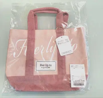 미사용 새상품 herlipto mini tote 루미네 토트백 핑크