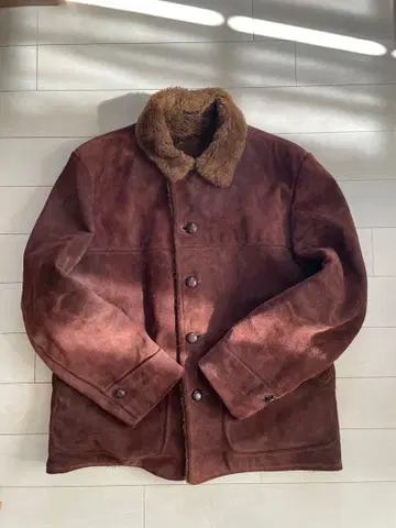 빈티지 가죽 퍼 자켓