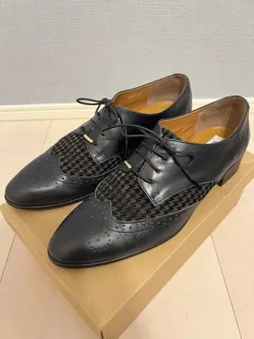 Le Talon GRISE 가죽 옥스퍼드 신발 네이비