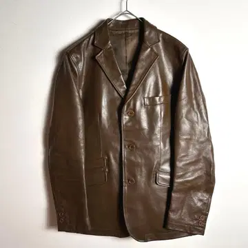 카우 가죽 테일러드 자켓 브라운 3B 초콜릿 컬러 L 사이즈