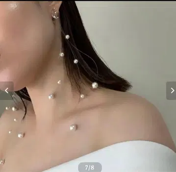 liqui 안개꽃 펄 브론 귀걸이