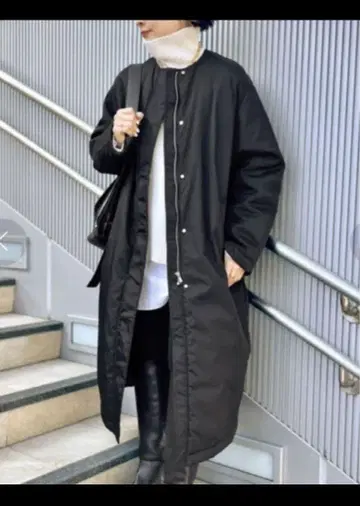 AP STOUDIO 충전솜 패딩 코트 블랙