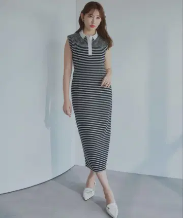 Herlipto 프렌치 슬리브 폴로 롱 드레스