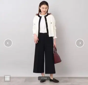 택 포함 UNTITLED 언타이틀 울 저리 플레어 크롭 팬츠