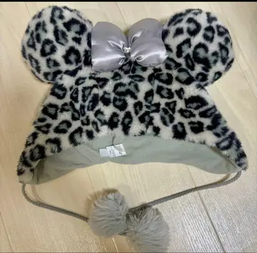 디즈니 팬 캡 레오파드 무늬 그레이
