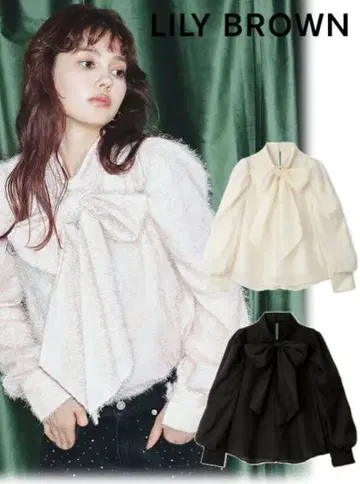 LILY BROWN 빅 보우 블라우스