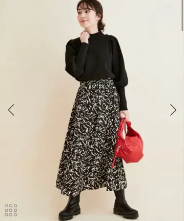 [ 새상품 ] VIS 제브라 프린트 스커트 도킹 원피스 블랙