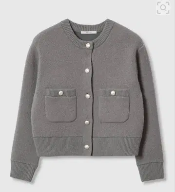 ANAYI 울 블루종 가디건 그레이 36