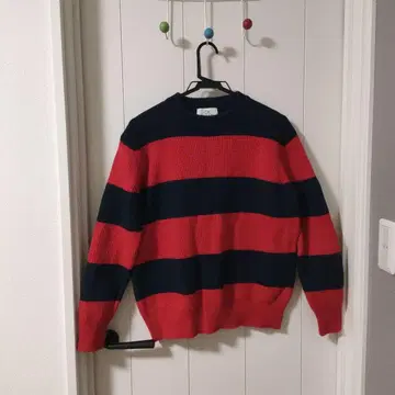 CALVIN KLEIN 보더 니트 스웨터