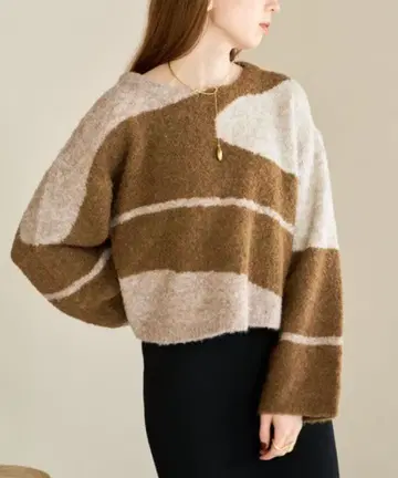 hinari 히나리 마블 니트 풀오버